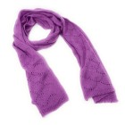 70% Wool 30% Cashmere Knitted Scarf - Lilac